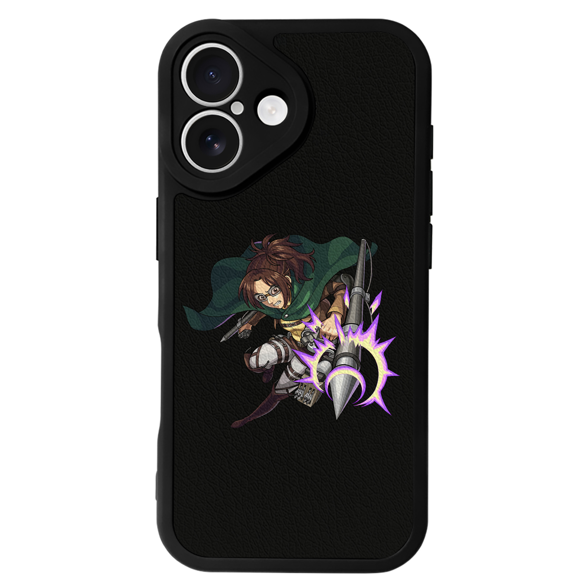 （画像用） 進撃の巨人 ハンジ·ゾエ Attack on Titan Hanji Zoe 【iPhone 16シリーズ対応】シリコンスマホケース（レザー調） 材質：シリコン